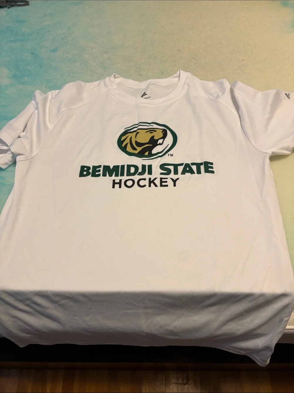Bemidji State Hockey Short Sleeve Logo Workout Tee in White
